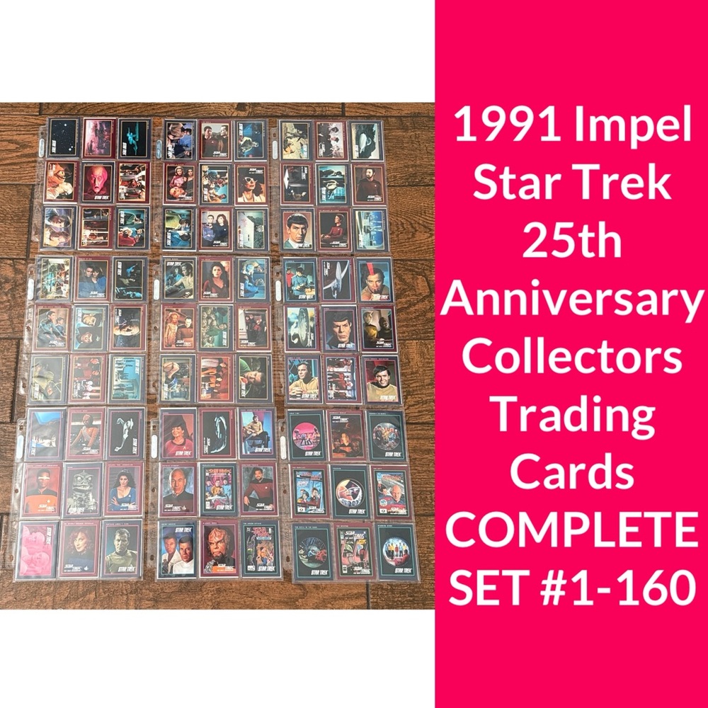 1991 Impel Star Trek 25th Anniversary Collectors Trading Cards Complete Set(160)